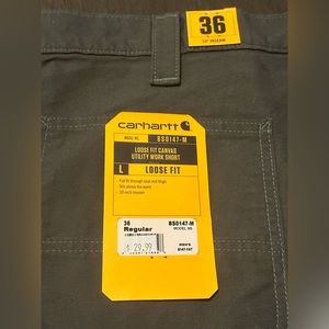 Carhartt loose fit canvas utility work shorts